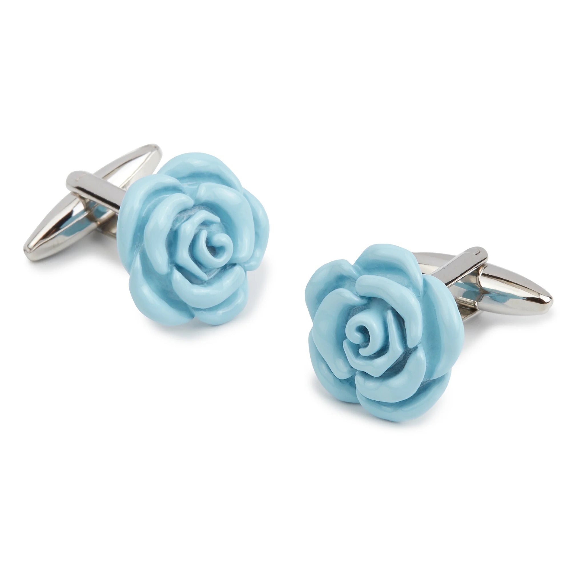 Rose Baby Blue Cufflinks