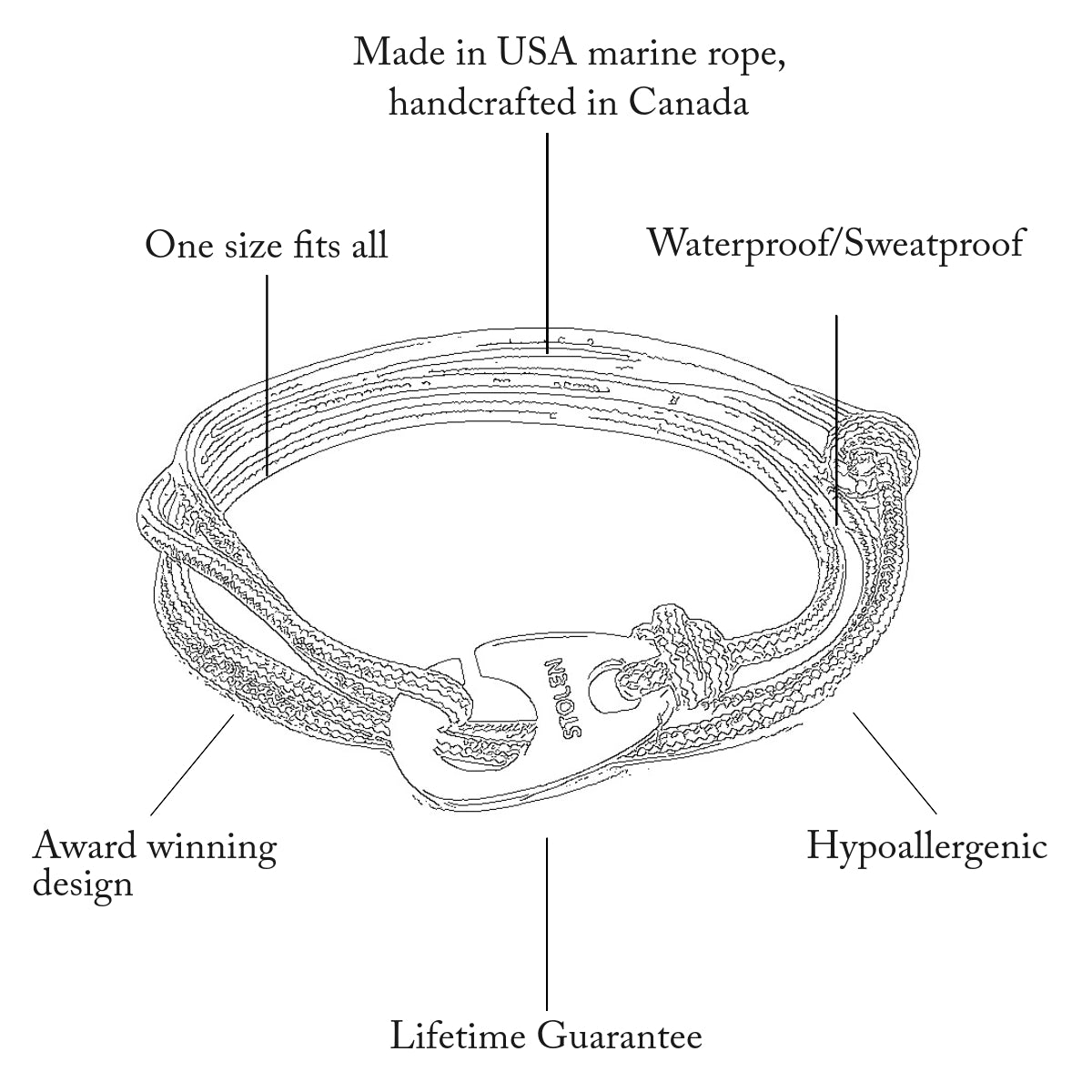 Lagoon Brummel Hook - Rope Bracelet