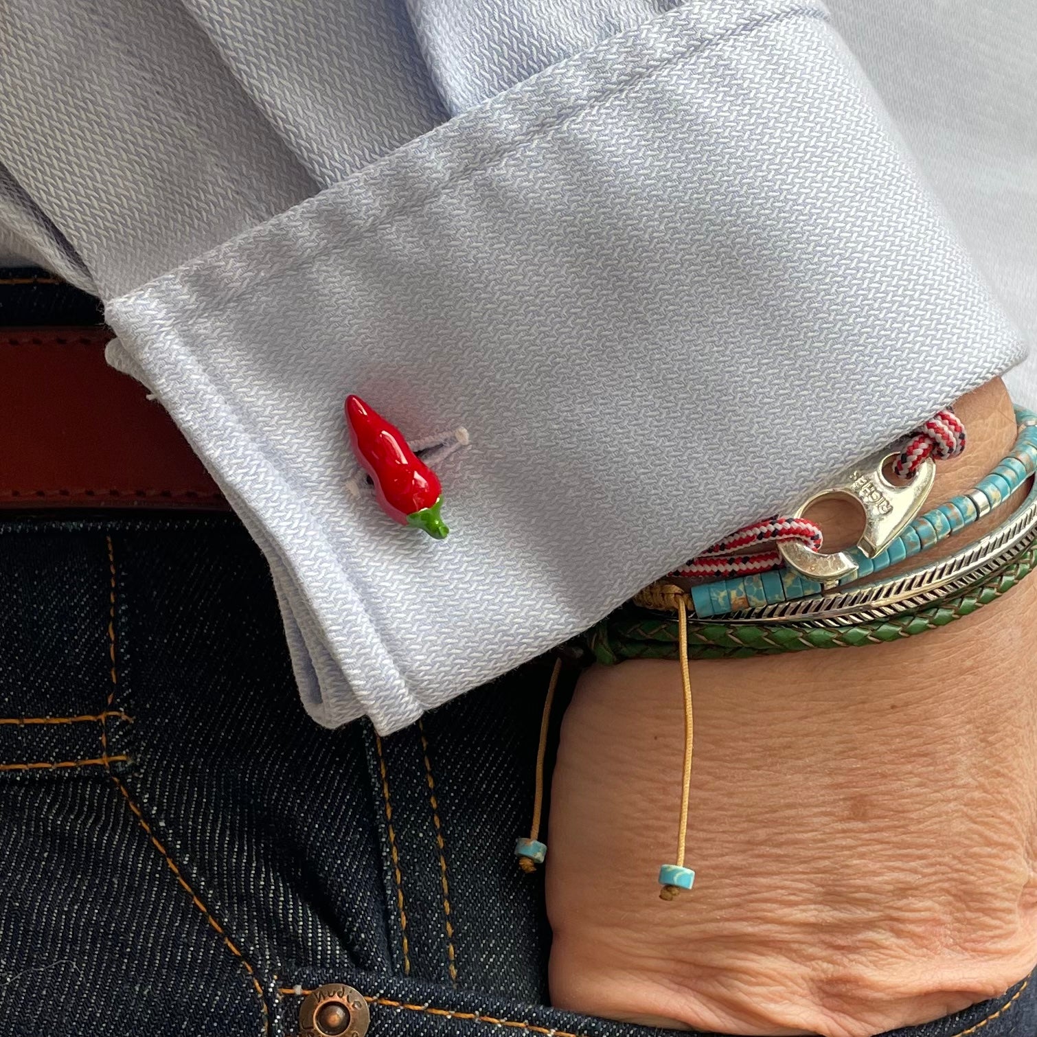 Red Chilli Pepper Cufflinks