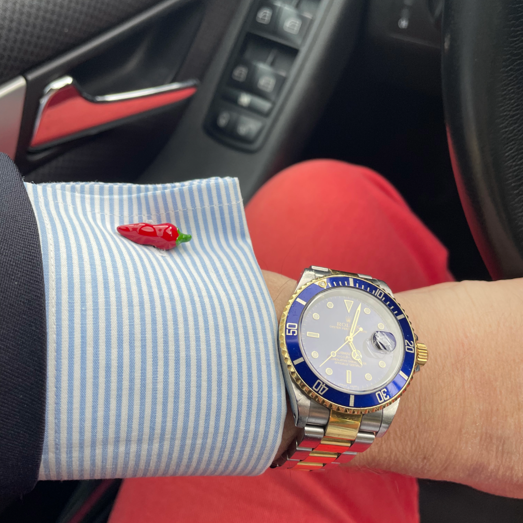 Red Chilli Pepper Cufflinks