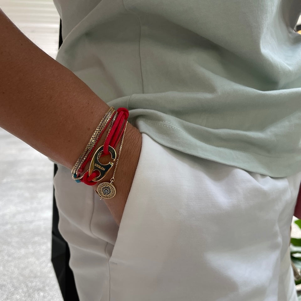 Red Brummel Hook - Rope Bracelet