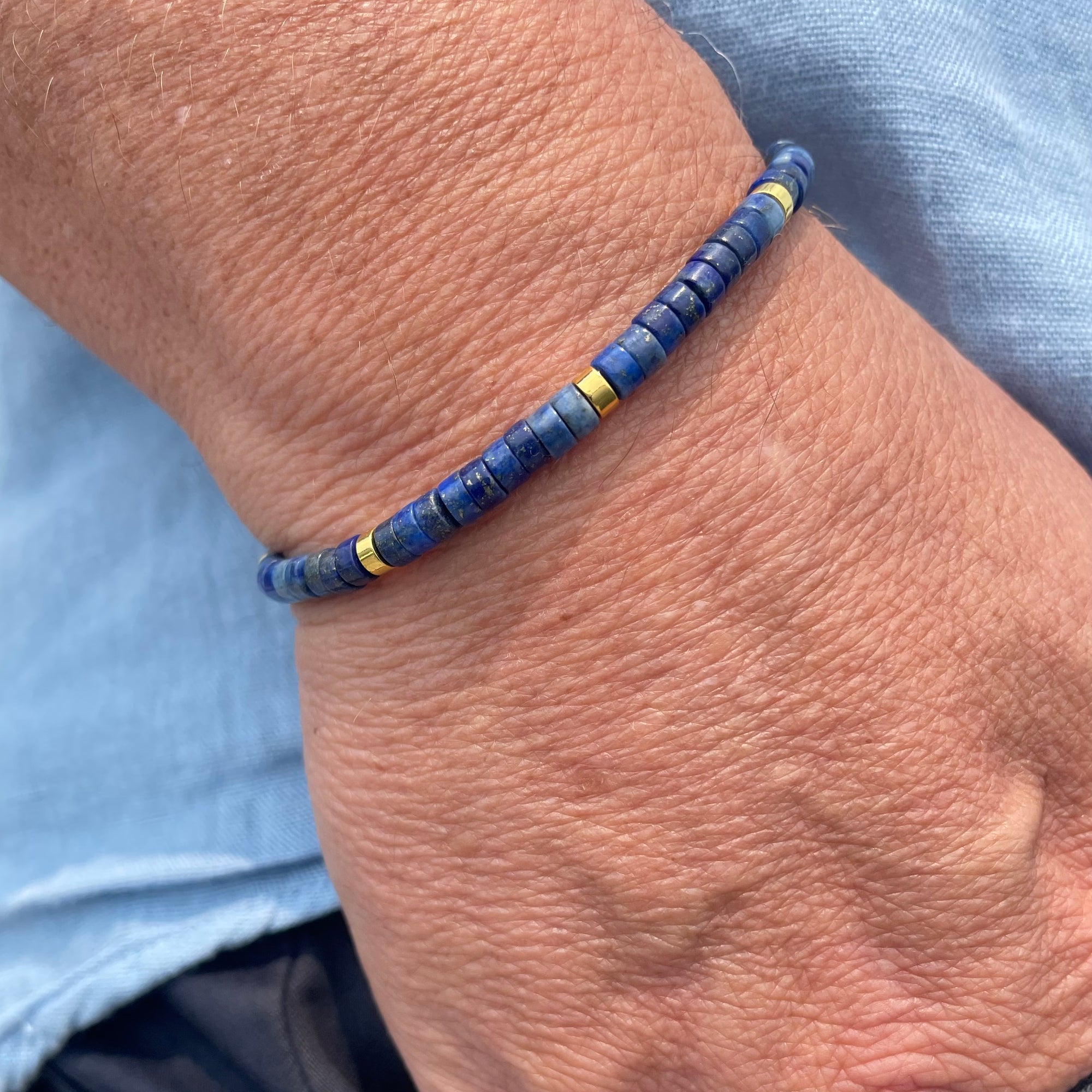 Ibiza - Lapis Heishi Stone Bracelet