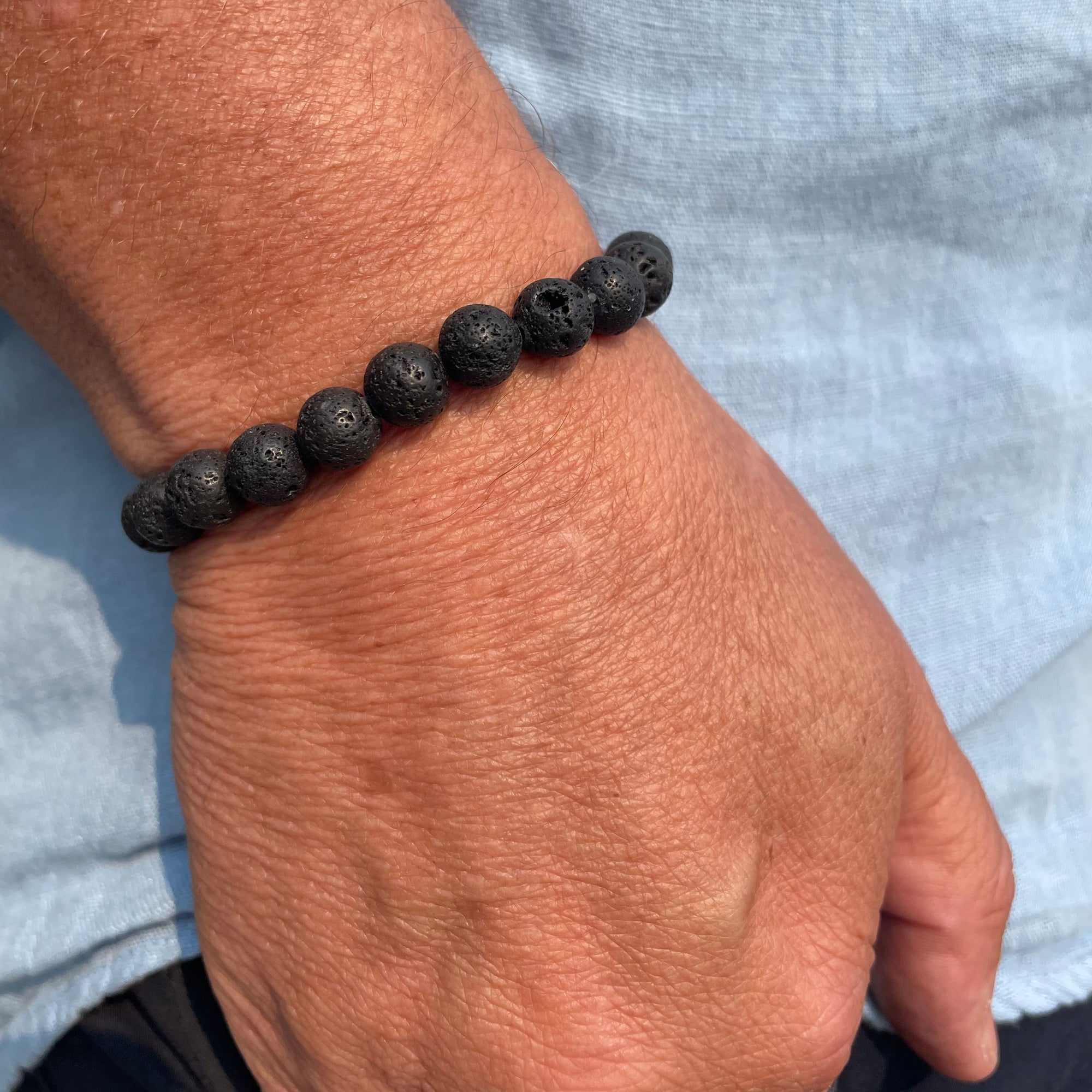 Mallorca - Black Volcanic Stone Bracelet