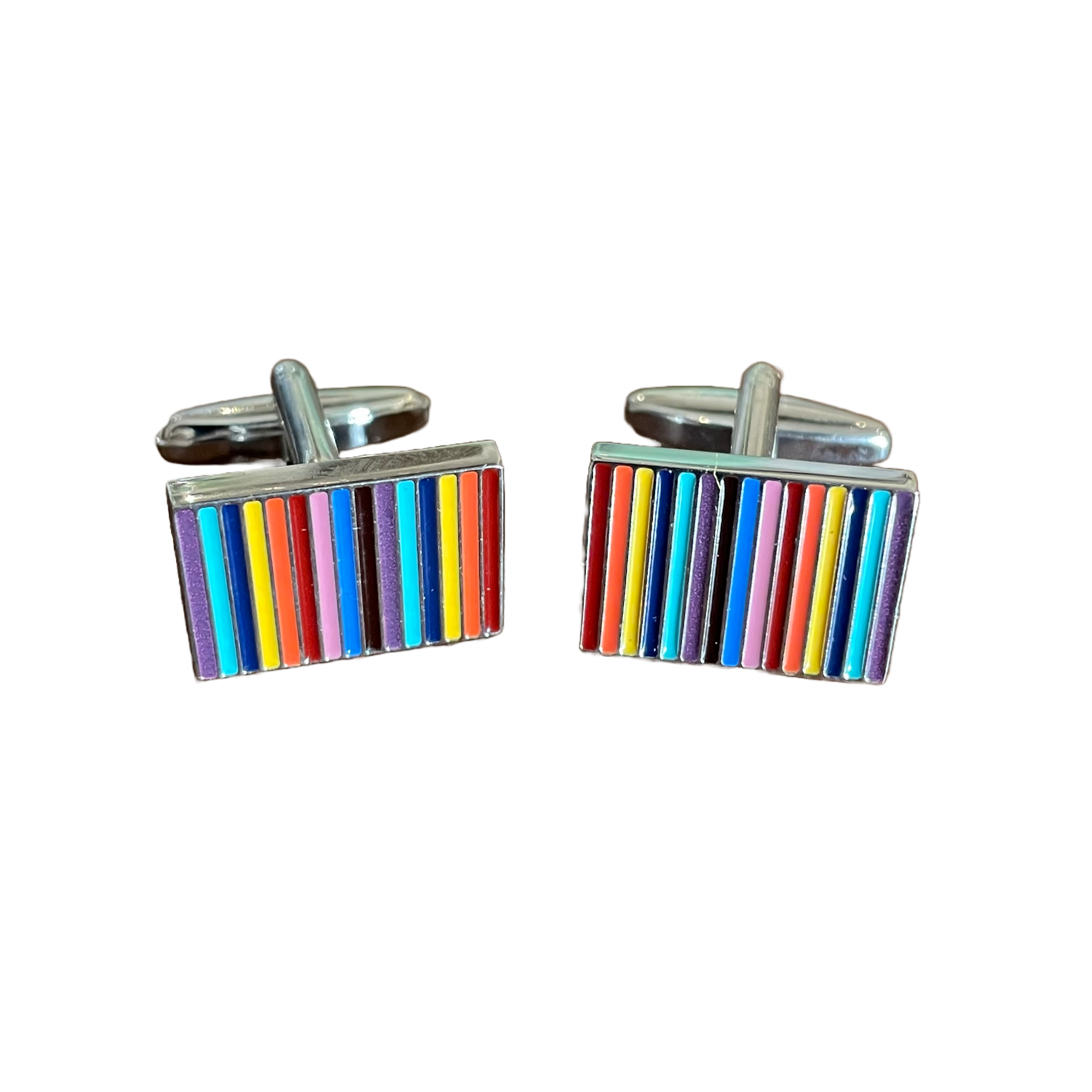 Rectangle Stripe Cufflinks