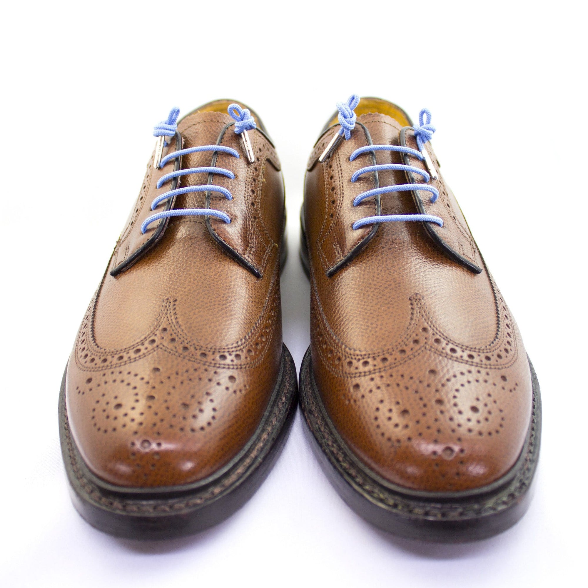 Light blue laces for dress shoes, Length: 32"/81cm-Stolen Riches