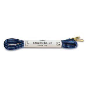 Blue and maroon laces for dress shoes, Length: 27"/69cm-Stolen Riches