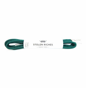 Forest green laces for dress shoes, Length: 27"/69cm-Stolen Riches
