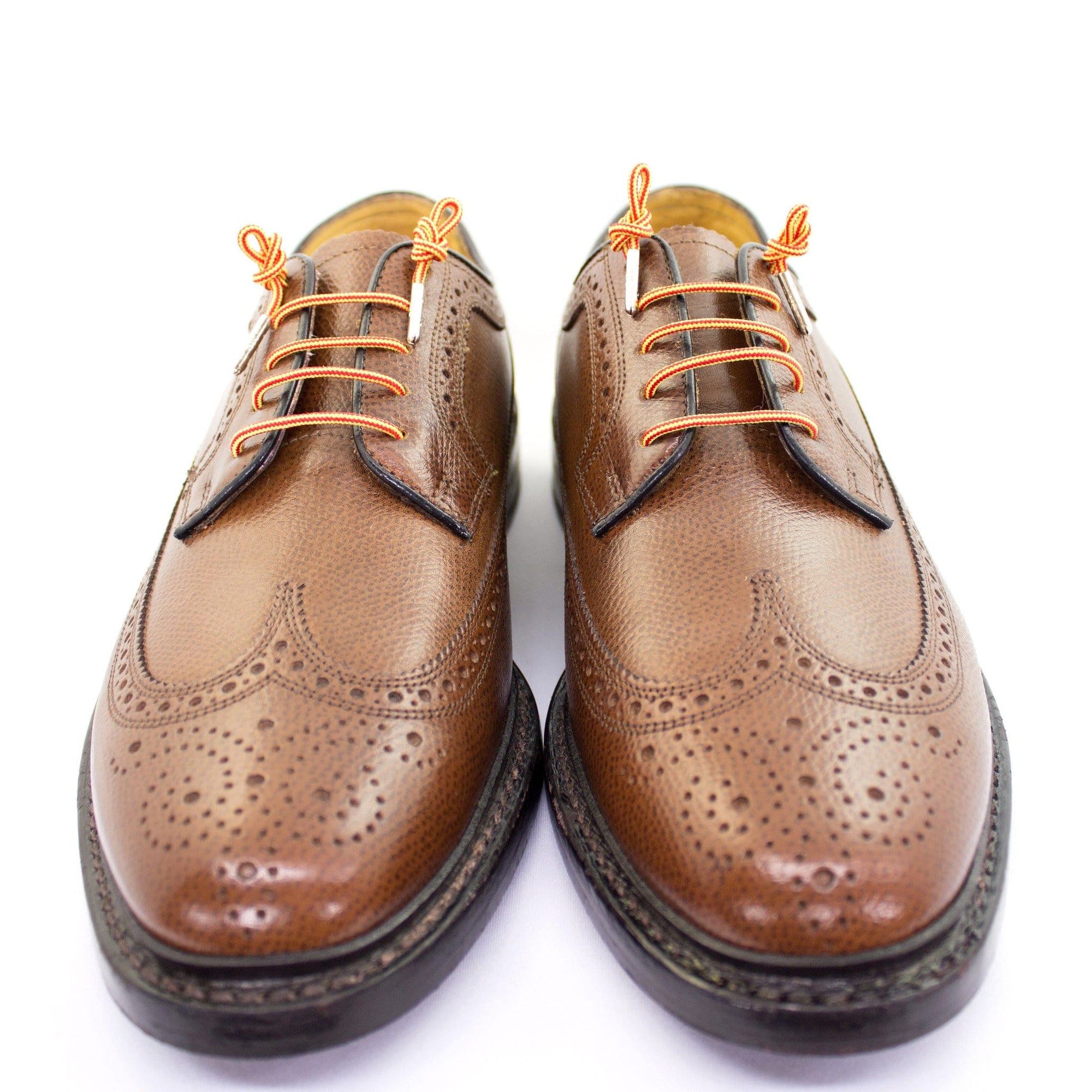 Red and yellow laces for dress shoes, Length: 32"/81cm-Stolen Riches