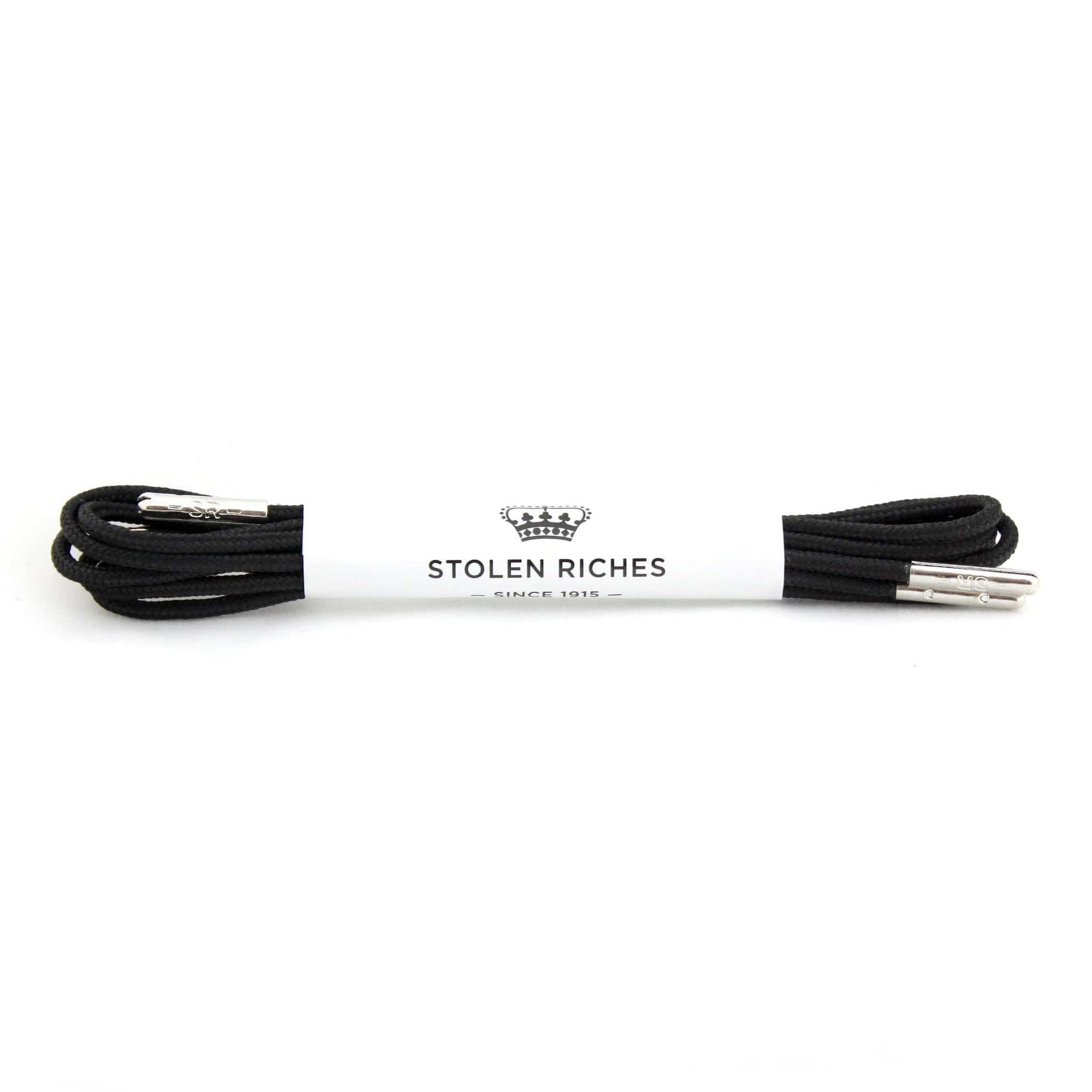 Black laces for dress shoes, Length: 32"/81cm-Stolen Riches