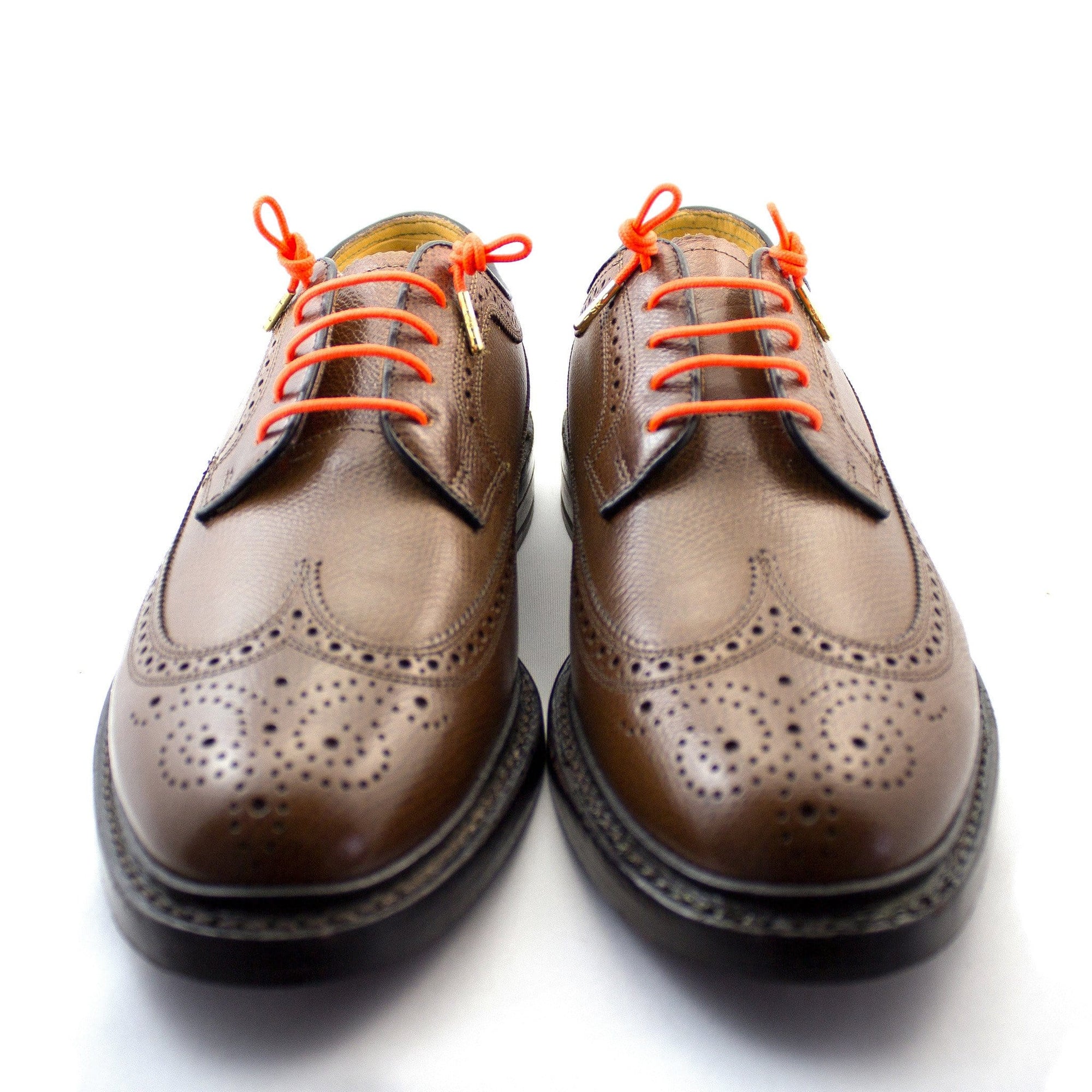 Neon orange laces for dress shoes, Length: 32"/81cm-Stolen Riches