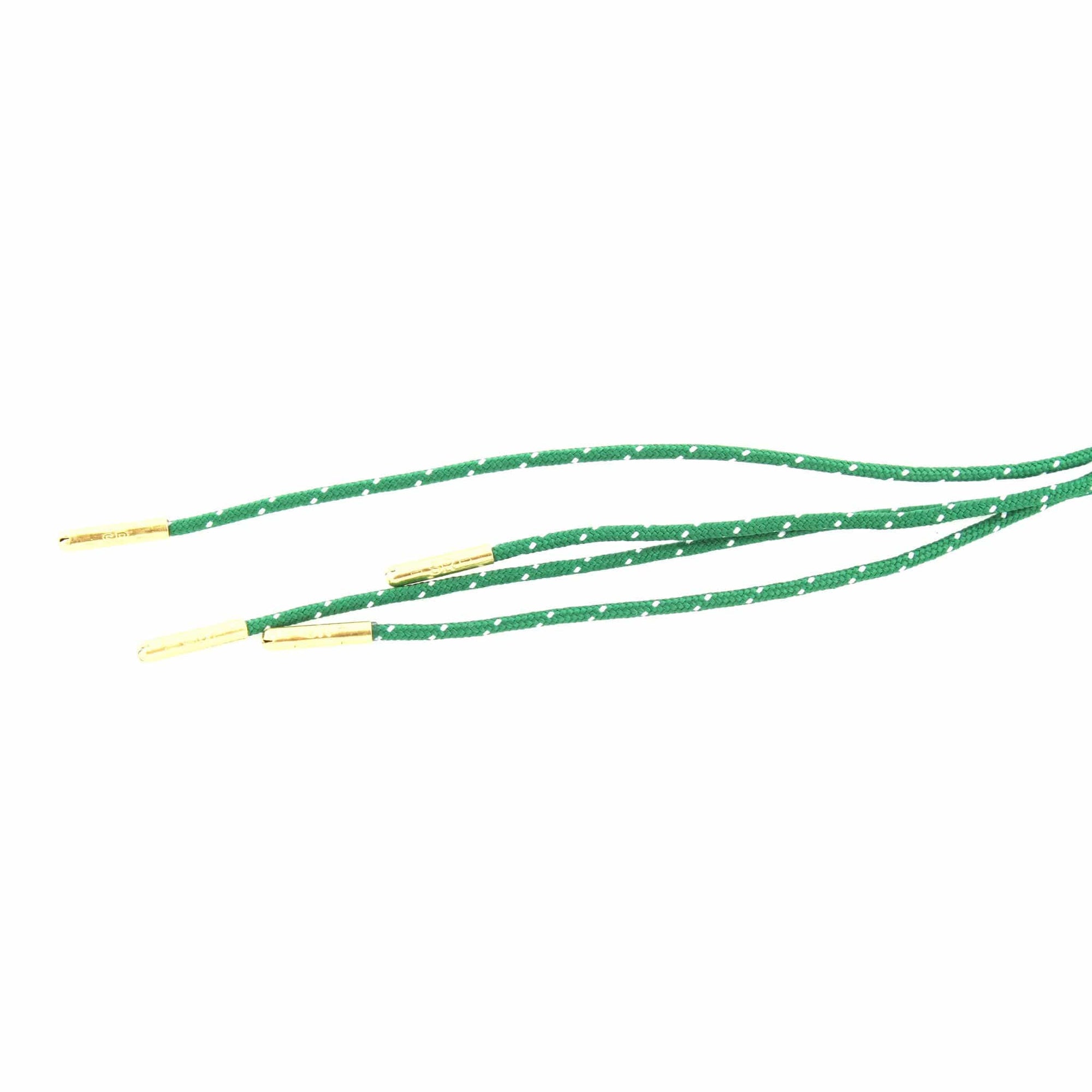 Green and white dots laces for dress shoes, Length: 32"/81cm-Stolen Riches