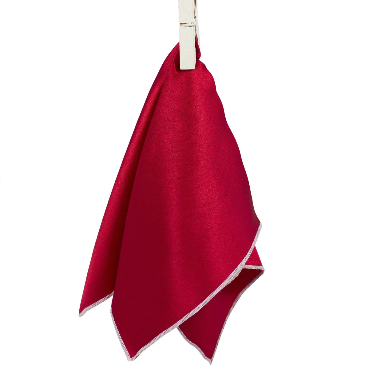 Portsalon Red - Merrow Stitch Pocket Square (11”x11”) - Stolen Riches