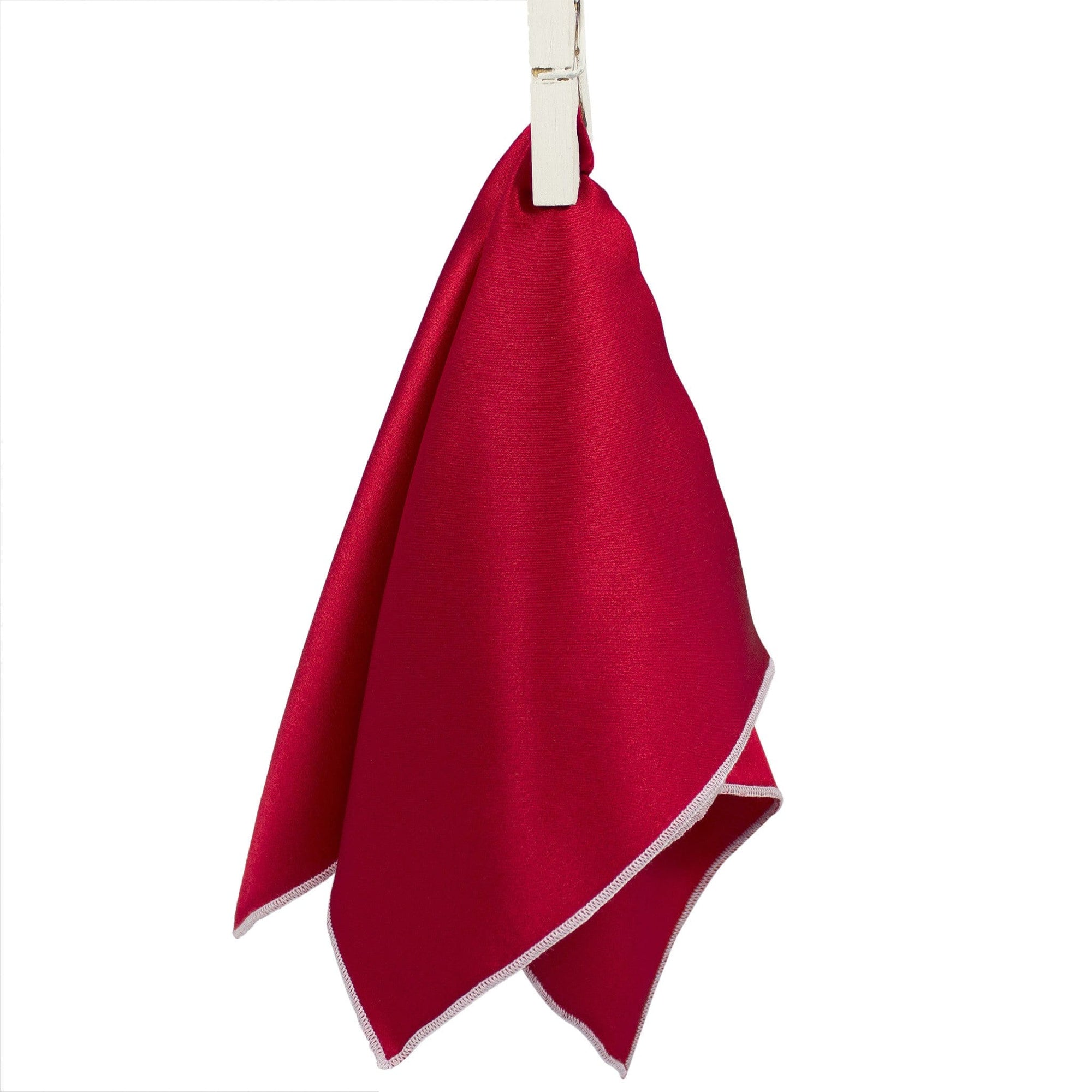 Portsalon Red - Merrow Stitch Pocket Square (11”x11”) - Stolen Riches