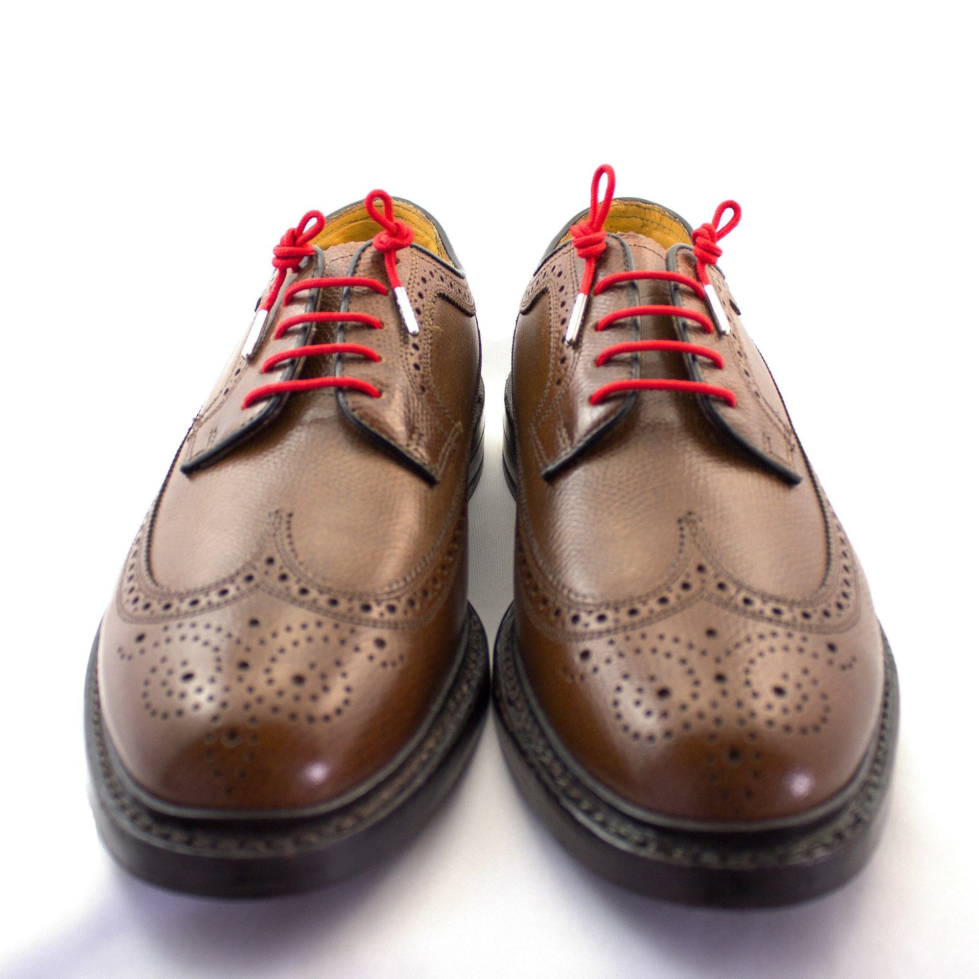 Bright red laces for dress shoes, Length: 32"/81cm-Stolen Riches