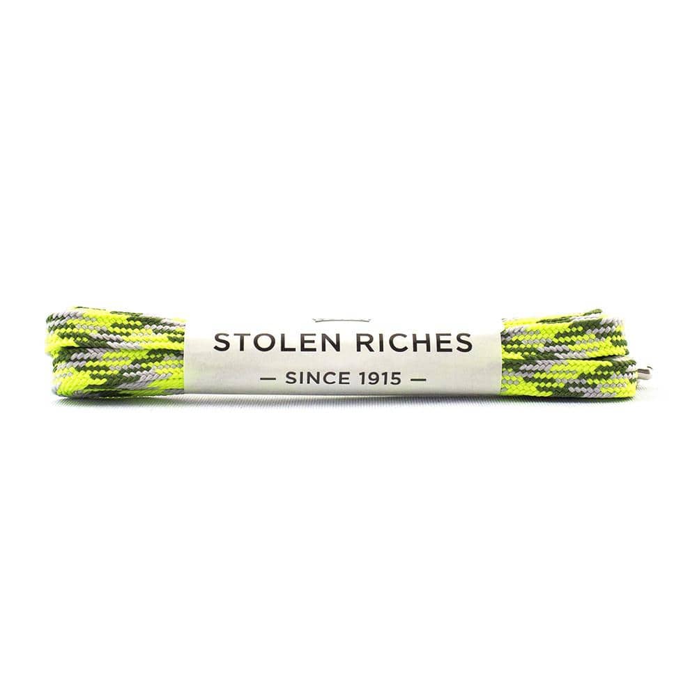 Camo green laces for sneakers (Length: 45"/114cm) - Stolen Riches