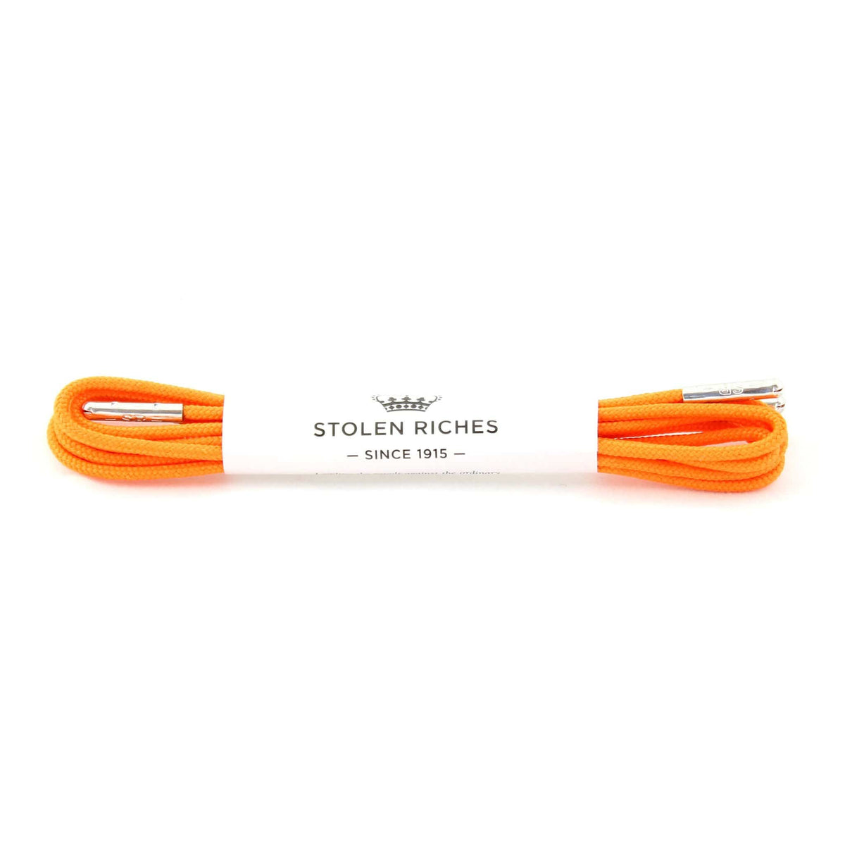 Bright orange laces for dress shoes, Length: 27"/69cm-Stolen Riches