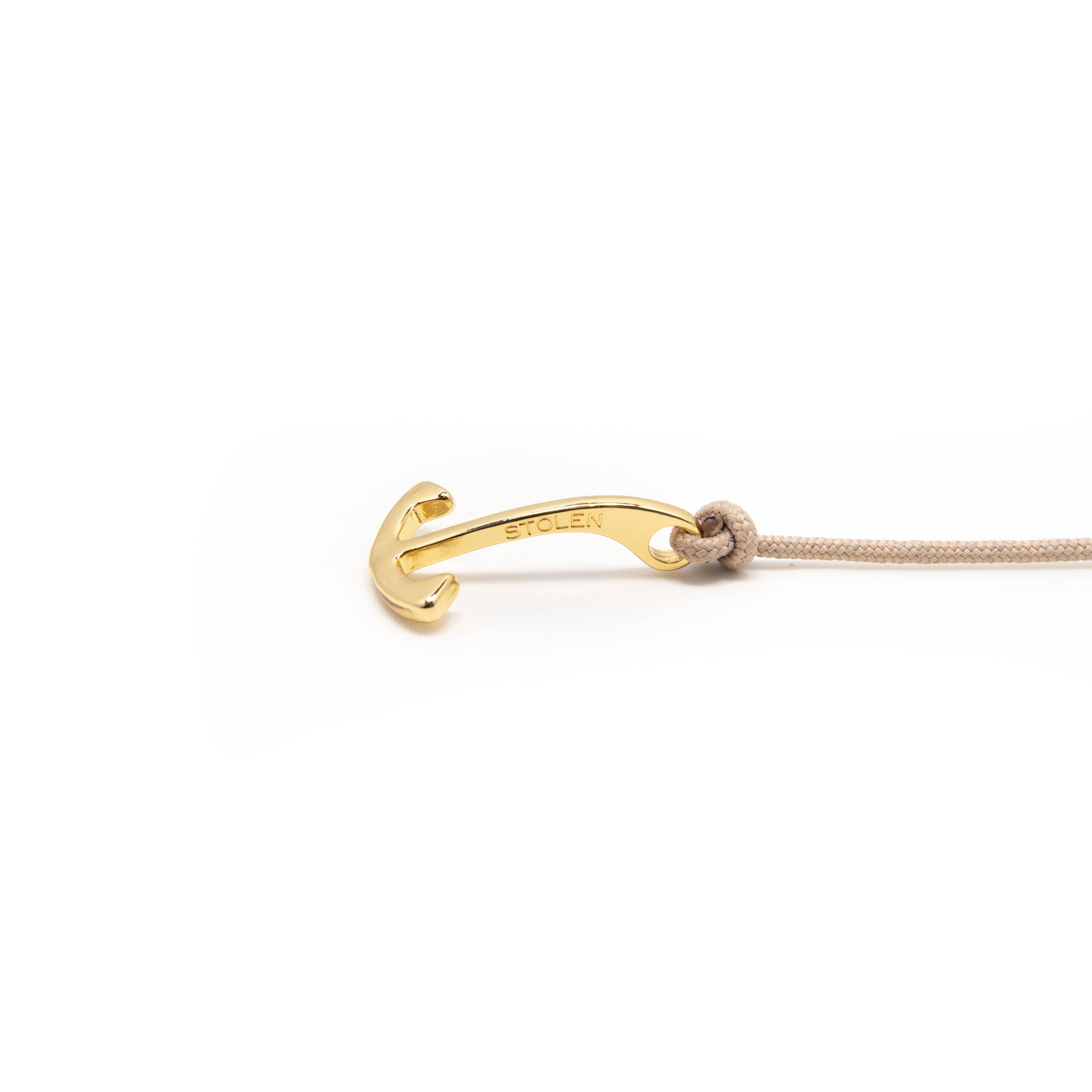 Adjustable anchor bracelet, gold-Wrist Wear-Stolen Riches / CA