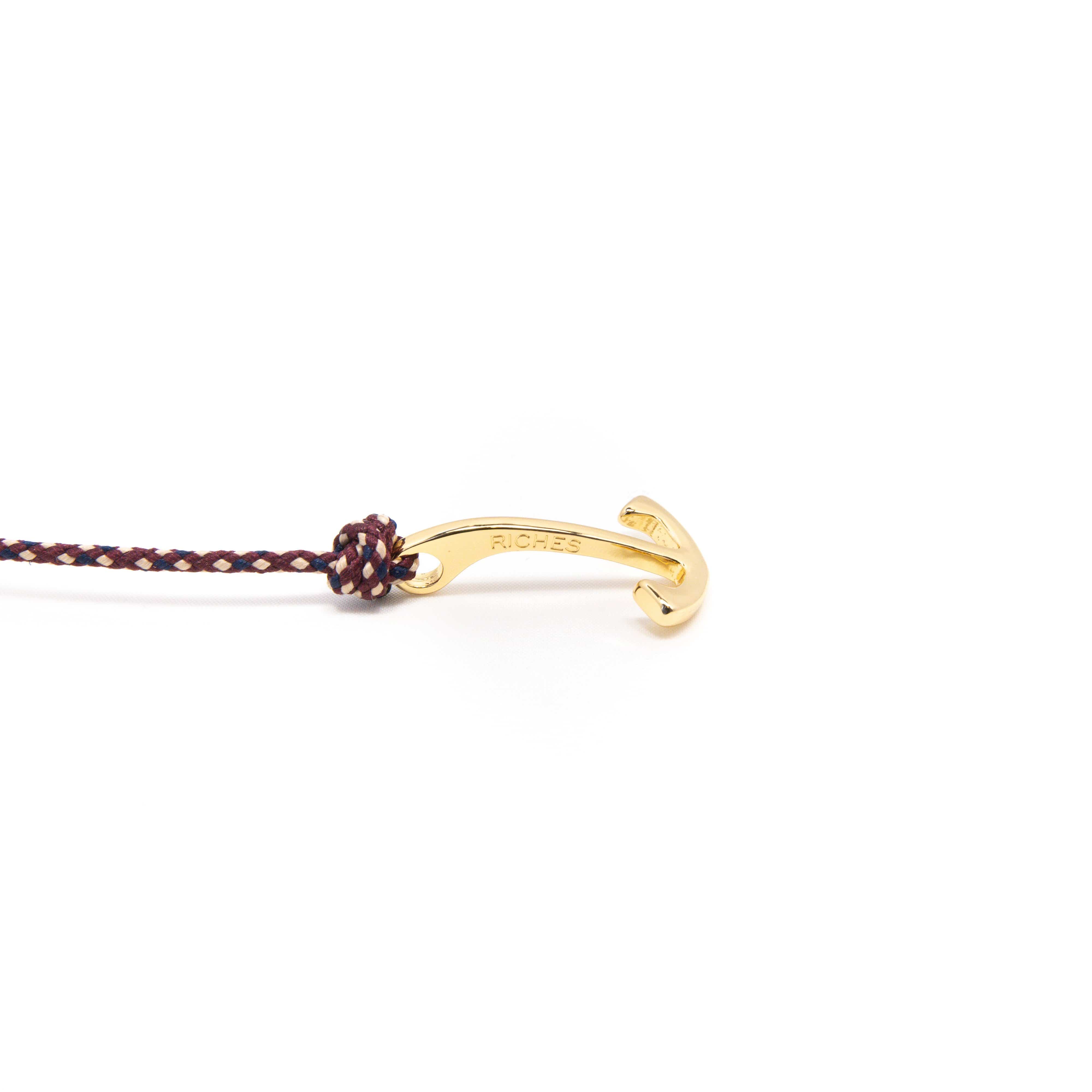 Adjustable anchor bracelet, gold-Wrist Wear-Stolen Riches / CA