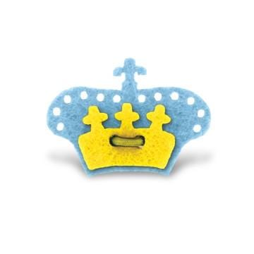 Crown Lapel Pin - Bishop Blue with Huckleberry Yellow - Stolen Riches