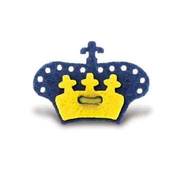 Crown Lapel Pin - Mission Blue with Huckleberry Yellow - Stolen Riches