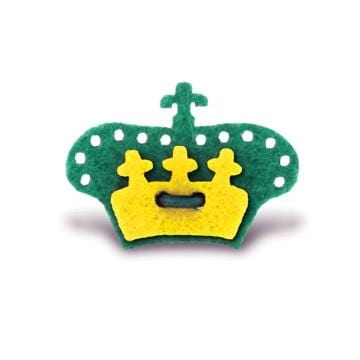 Crown Lapel Pin - Nicklaus Green with Huckleberry Yellow - Stolen Riches