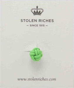 Crown Lapel Pin - Nicklaus Green with Huckleberry Yellow - Stolen Riches
