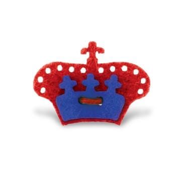 Crown Lapel Pin - Portsalon Red with Mission Blue - Stolen Riches