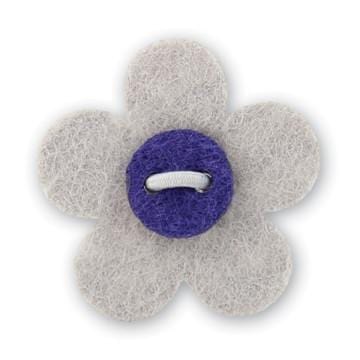 Flower Lapel Pin - Isolar Silver with Buster Purple - Stolen Riches