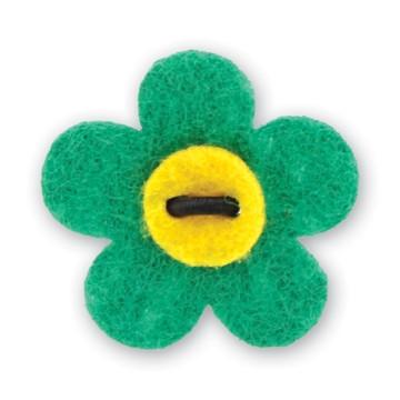 Flower Lapel Pin - Nicklaus Green with Huckleberry Yellow - Stolen Riches