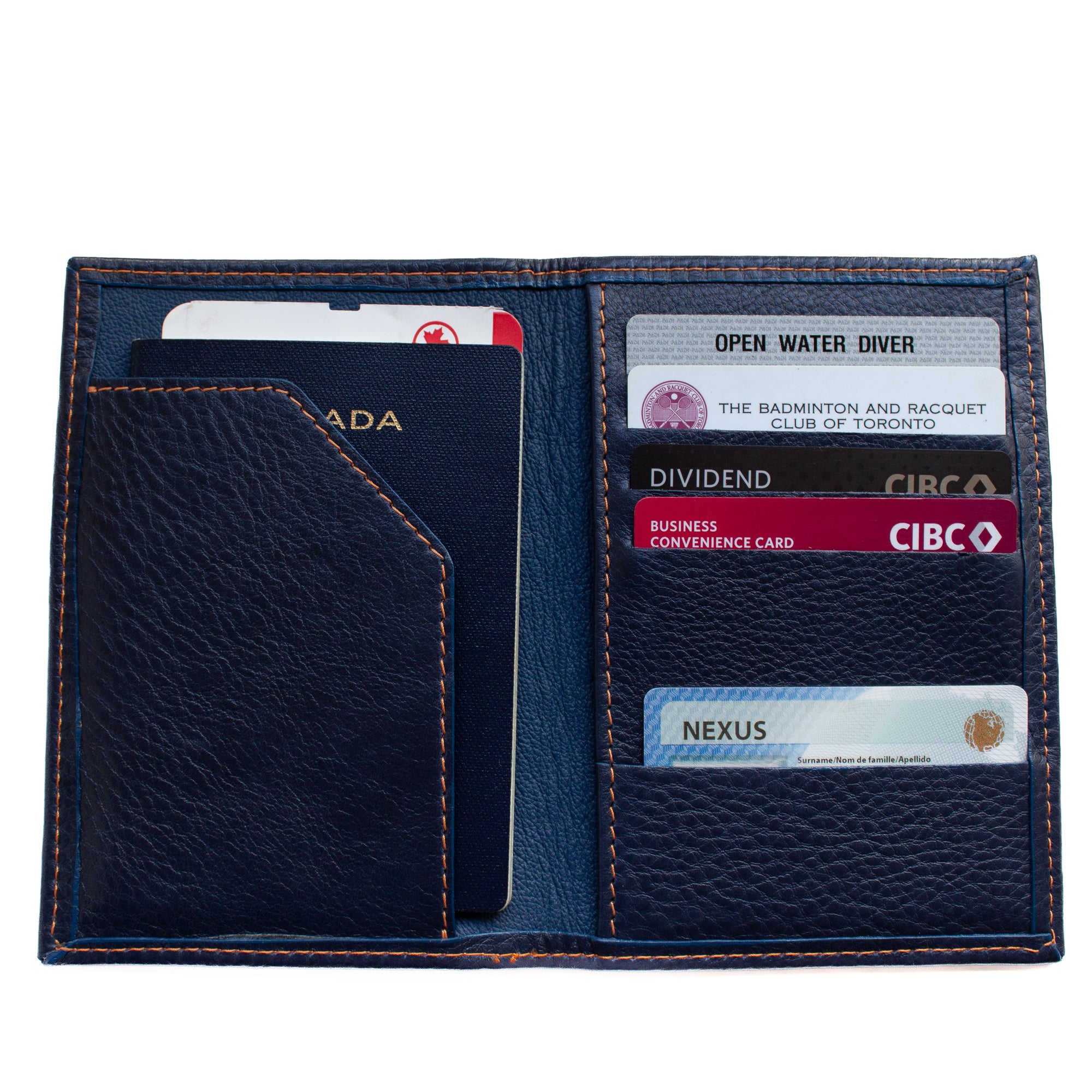 Blue Passport Holder and Wallet