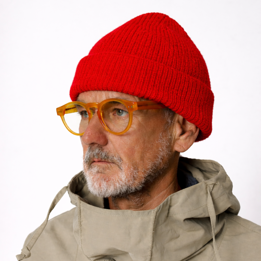 Portsalon Red  - Merino Wool Beanie