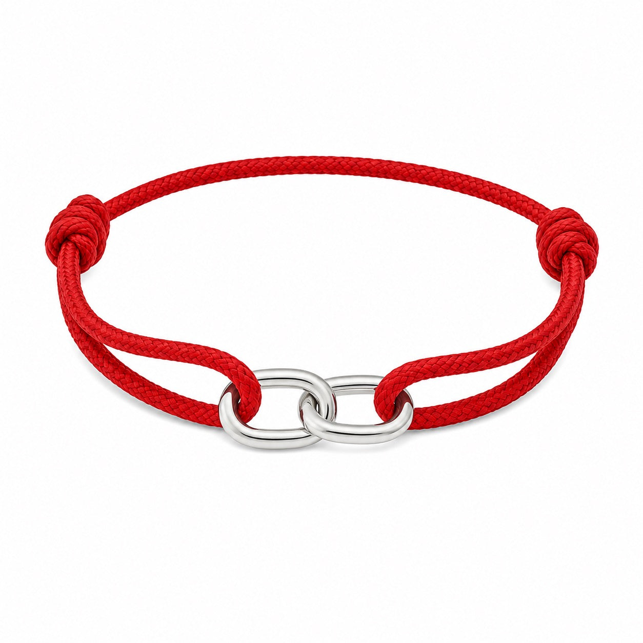 Braga - Red String Bracelet with Linked Chain Fixture