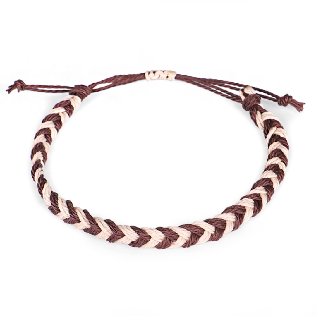Lagos - Brown and Cream Friendship Bracelet