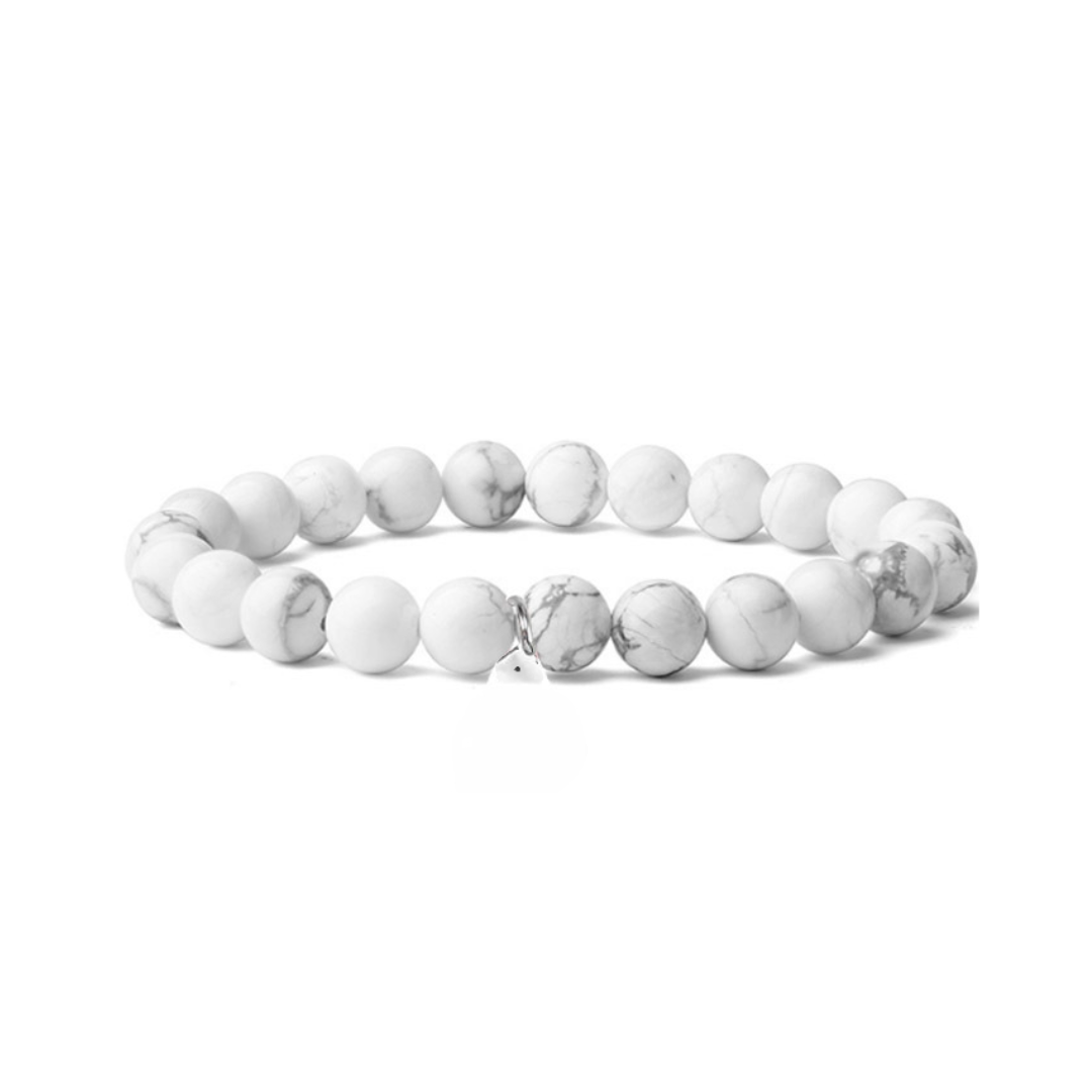 White Bar Bracelet Stack