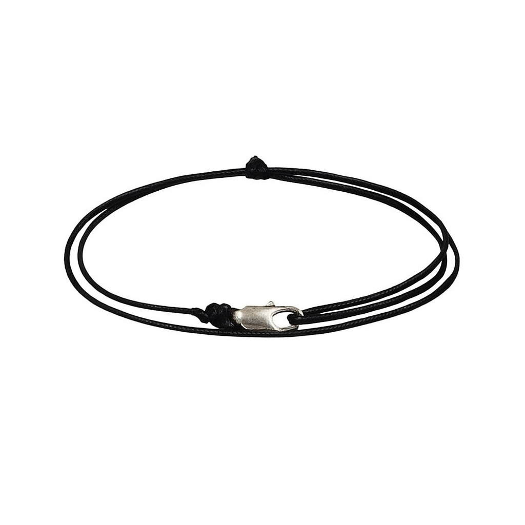 Azores Stack - Black and White Friendship Bracelet with Black String Bracelet
