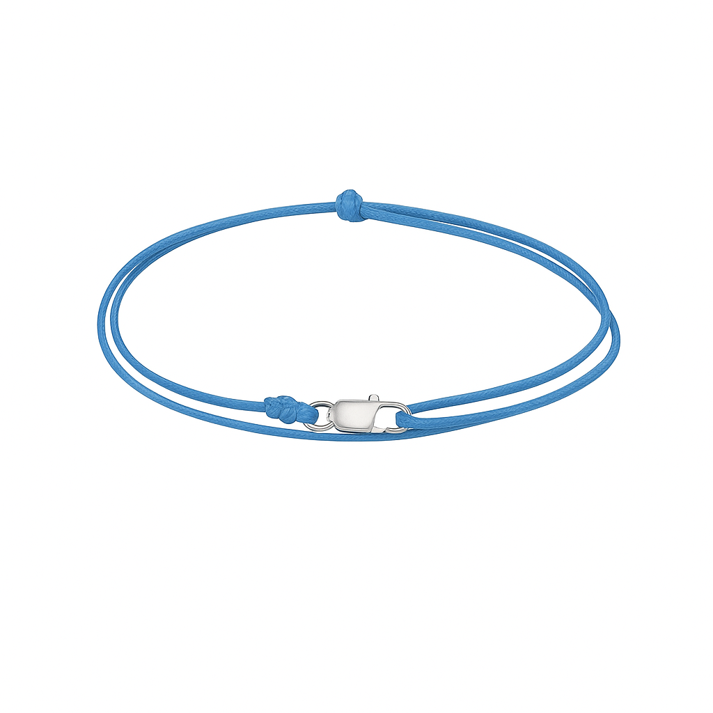 Azores Stack - Blue and White Friendship Bracelet with Turquoise Blue String Bracelet
