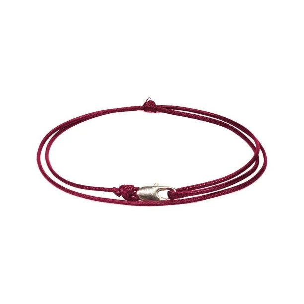 Azores Stack - Brown and Cream Friendship Bracelet with Maroon String Bracelet