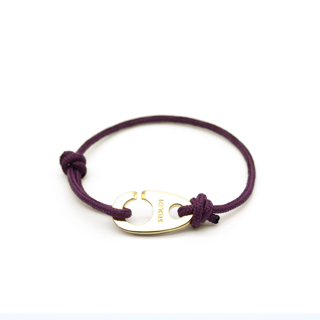 Maroon Brummel Hook Rope Bracelet Stolen Riches