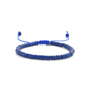 blue clay disc bead bracelet by Stolen Riches