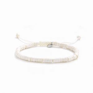 white clay disc bead bracelet by Stolen Riches