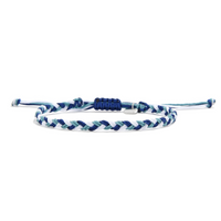 navy white and turquoise woven bracelet by Stolen Riches