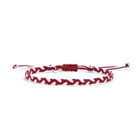 red and white woven bracelet by Stolen Riches