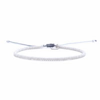 white glass bead bracelet by Stolen Riches