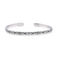 evil eye silver cuff bracelet by Stolen Riches