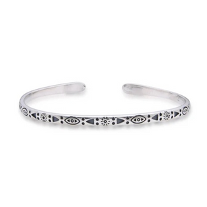 evil eye silver cuff bracelet by Stolen Riches