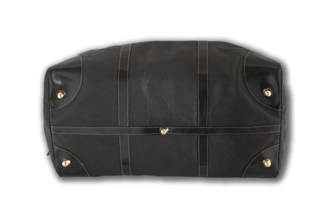Weekend bag, black leather