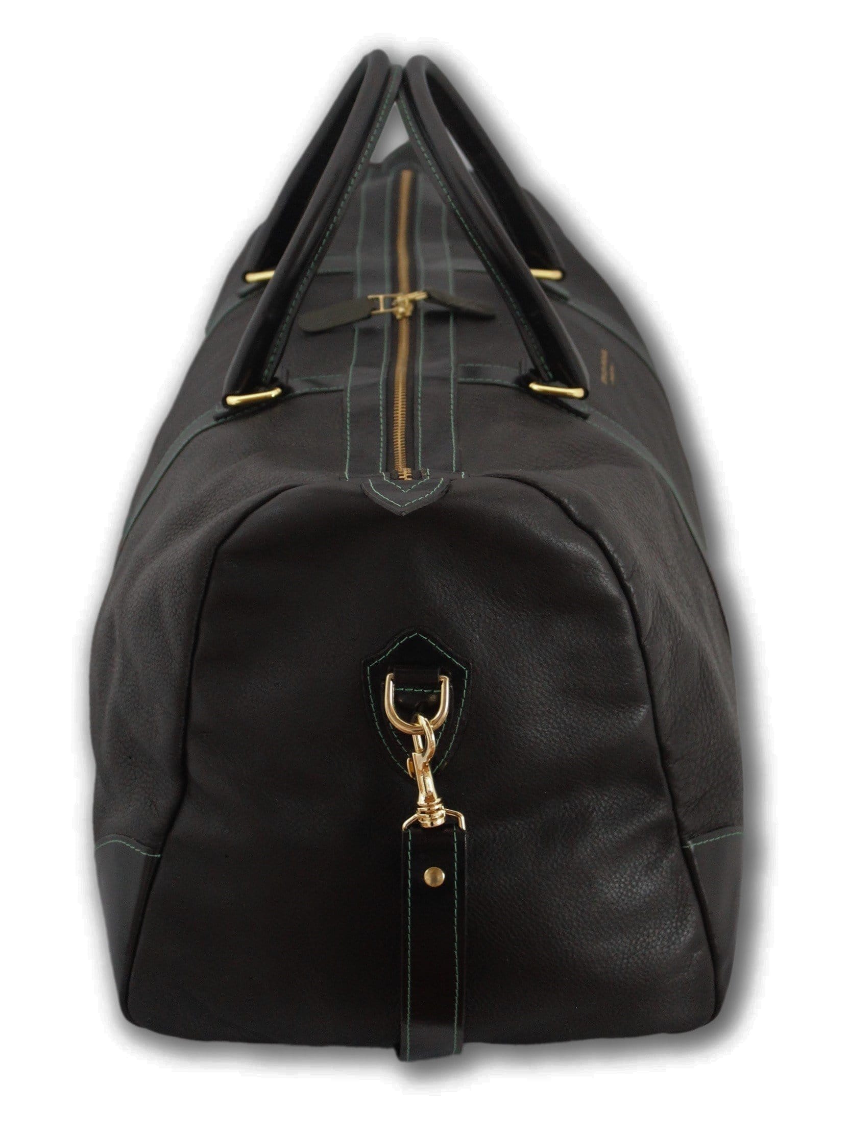 Weekend bag, black leather