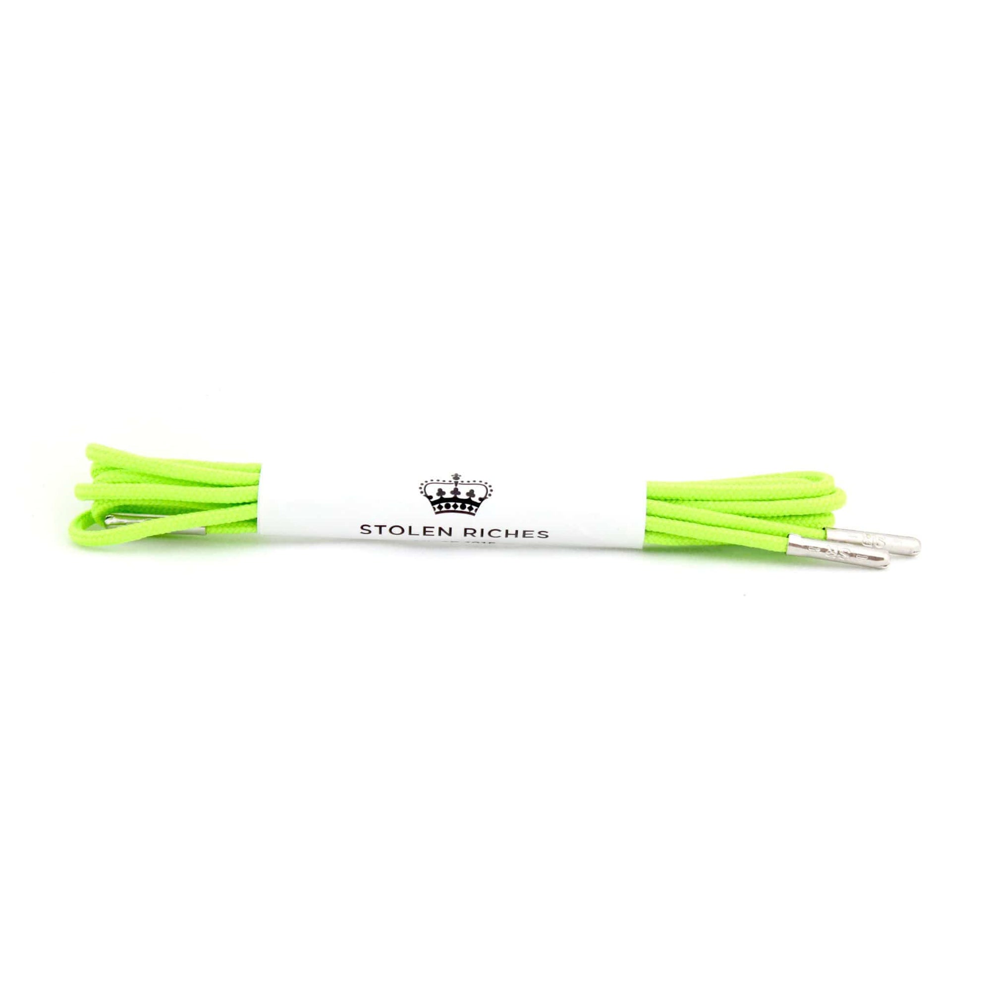 Neon green laces for dress shoes, Length: 32"/81cm-Stolen Riches