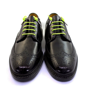 Neon green laces for dress shoes, Length: 27"/69cm-Stolen Riches