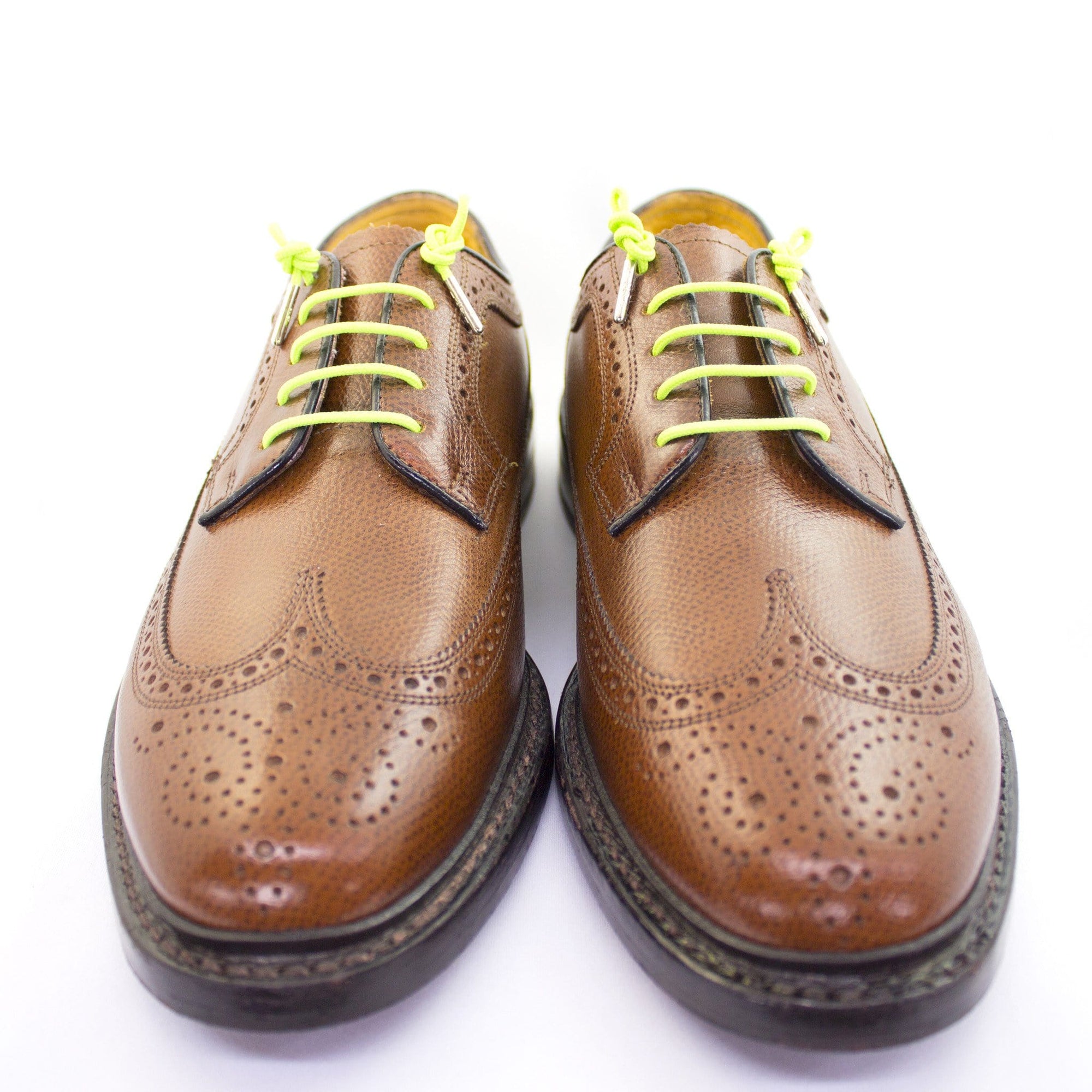 Neon green laces for dress shoes, Length: 27"/69cm-Stolen Riches